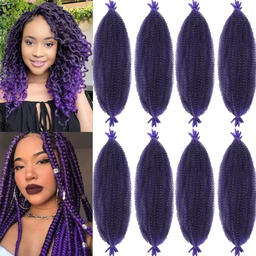 Miniatura 28 de Marley Twist - Cabello trenzado de 10 pulgadas, cabello trenzado preseparado y afro trenzado, 8 paquetes para rastas sintéticas desgastadas
