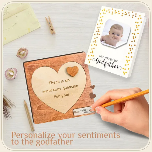 Miniatura 6 de 97 Decor Will You Be My Godfather Proposal Gifts – Regalos de propuesta de Dios Padre, regalos de tío padrino de ahijado, regalo de bautismo