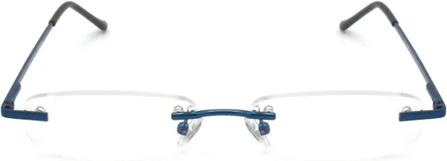 Miniatura 2 de Gafas de lectura sin montura con estuche delgado para hombres y mujeres, negro, dorado y plomizo, azul y rojo Azul marino