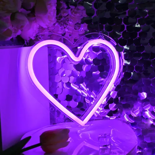 Miniatura 15 de Britrio - Letrero de luz de neón LED para colgar en la pared de dormitorio, sala de estar, habitación de los niños, decoración del hogar, luz Rosado