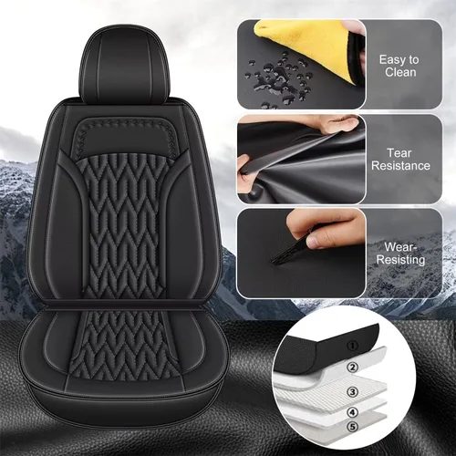 Miniatura 4 de AOMSAZTO Funda de asiento de coche para Chevrolet Equinox 2010-2026 Chevy Equinox de cuero protector de cojín de asiento de coche 2 asientos
