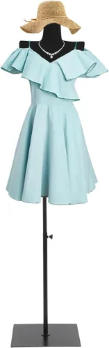 Maniquí femenino con forma de torso, 51.18-70.87 pulgadas, maniquí de costura ajustable en altura con soporte de metal, cuerpo de maniquí de