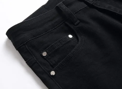 Miniatura 6 de AITITIA Jeans de motociclista de ajuste regular para hombre