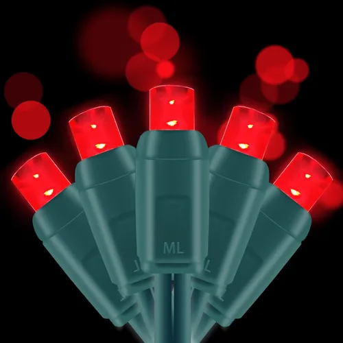 Miniatura 10 de Juego de 50 luces LED de Navidad de 0.197 in de gran angular, para exteriores, para jardín, patio, árboles, decoración de iluminación, cable verde
