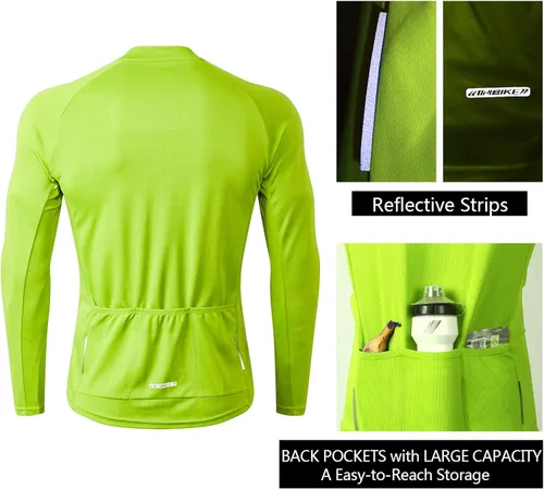 Miniatura 5 de INBIKE Men's Cycling Jerseys Moisture Wicking Short Sleeve Quick Dry Bike Jersey Long Sleeve Running Tops Breathable