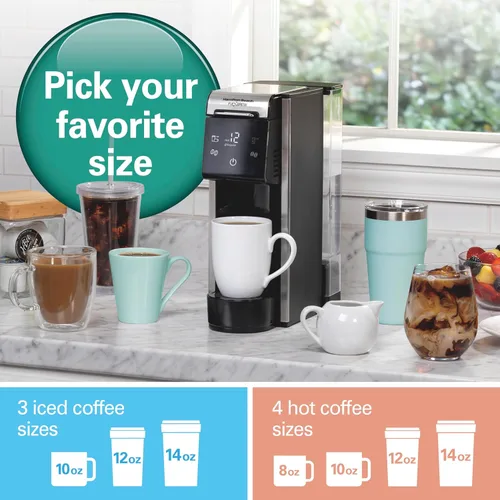 Miniatura 8 de Cafetera Hamilton Beach FlexBrew Advanced 4 en 1 de porción individual para café caliente y helado con depósito de agua removible de 45 oz., uso