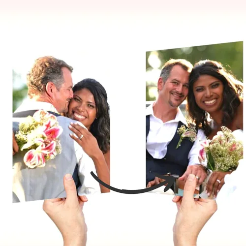 Miniatura 3 de 3dreactions Foto lenticular personalizada Flip Picture FLOTO, volteando imágenes hechas a medida de tus fotos pasan de una imagen a otra mientras