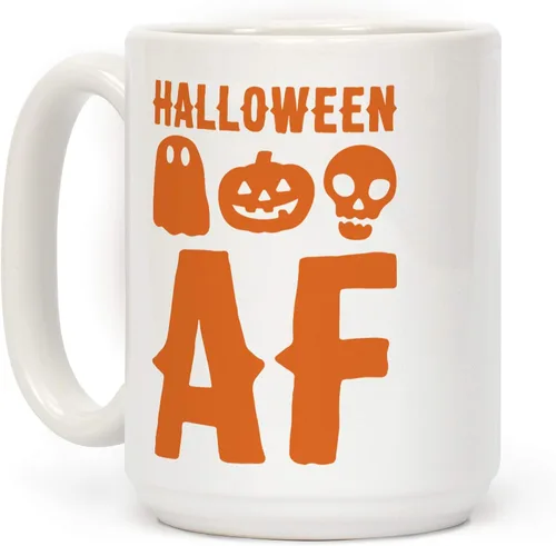 Miniatura 8 de LookHUMAN Taza de Café de Halloween – Halloween Is Meowgical Tazas, Taza de Café Espeluznante Idea de Regalos de Taza, 15 Onzas 10-Blanco