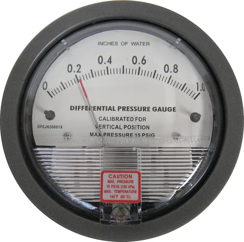 Manómetro diferencial de 0-1 pulgada de agua, aluminio, grifos NPT hembra de 1/8 pulgadas, preciso al 2%, mide la presión de aire, resistencia del