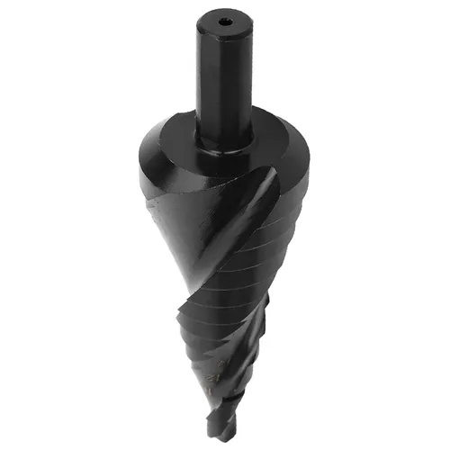 Miniatura 5 de Broca escalonada, brocas de cono negro para metal, madera, 0.236-1.181 in, cortador de agujero, nitruración de acero de alta velocidad para plástico