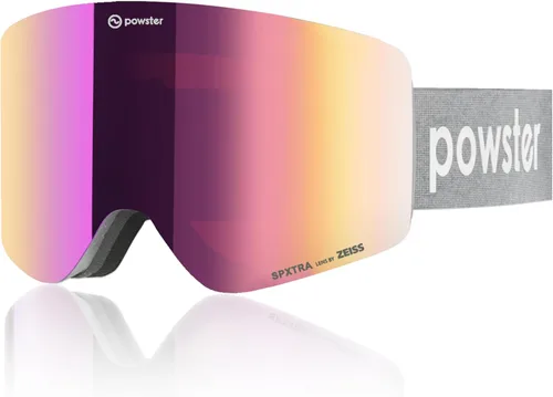 Miniatura 16 de Powster - Gafas de esquí OTG, gafas de snowboard magnéticas, lente intercambiable sin marco, protección UV, antiniebla, para patinaje móvil