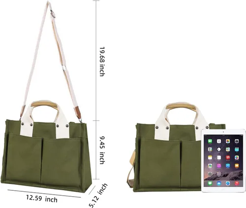 Miniatura 5 de Valleycomfy Bolsas de lona para mujer, bolsos de hombro grandes, bolsos de mano, monedero, carteras, múltiples bolsillos, bolsas de trabajo casuales