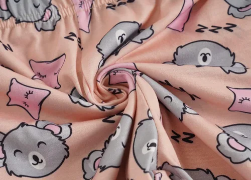 Miniatura 7 de Hupohoi Conjunto de pijama lindo de verano para niñas grandes, ropa de dormir estampada en forma de corazones a