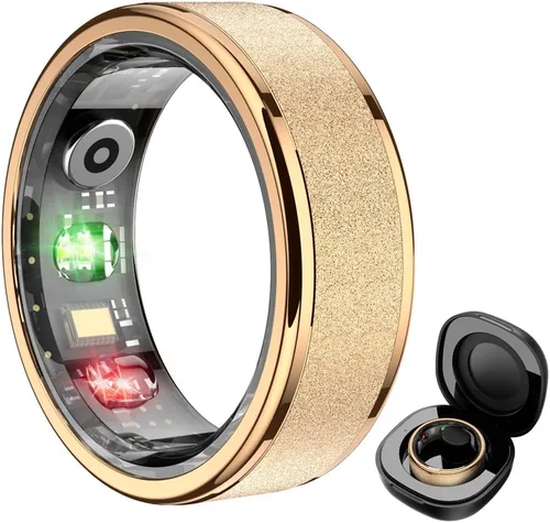 COLMI R10 Anillo Inteligente, Anillo de Salud Inteligente para Mujeres, Cuenta con Monitor de Frecuencia Cardíaca, Oxígeno en Sangre, Monitor de Oro