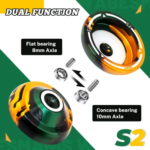 Miniatura 3 de Yoyo profesional S2 para niños y adultos, Yo Yo Yo de metal sensible Yoyo que no responde, yoyo de doble propósito + rodamiento KK + 10 cuerdas +