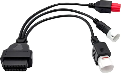 1 unids 3 en 1 OBD2 Cable de diagnóstico de 16 pines OBD2 adaptador a 3/4/6 pin herramienta de escáner de cable compatible con Yamaha Moto Guzzi
