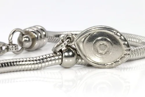 Miniatura 2 de Joyas contra el mal de ojo, 100% acero inoxidable de color dorado y plateado, con dije de mal de ojo en un dije de mal de ojo, gran protección
