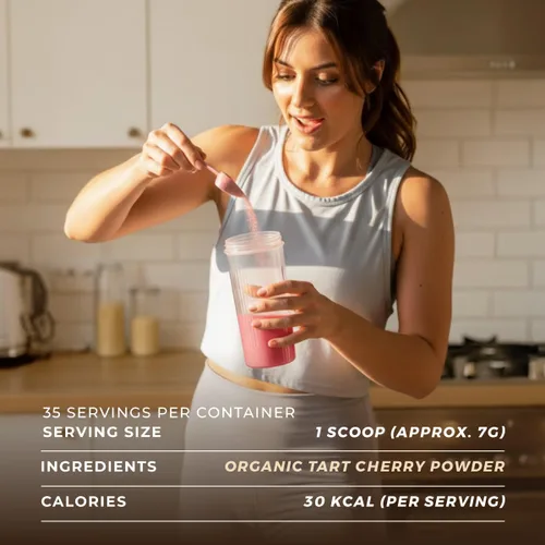 Miniatura 7 de Polvo de cereza ácida orgánica, 0.55 libras, extracto de jugo 100% natural, sabor dulce y picante, ideal para bebidas, batidos y hornear, rico