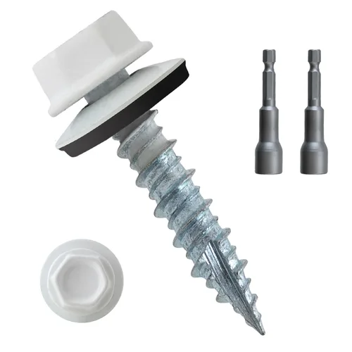 Miniatura 17 de LIONMAX 300 piezas de tornillos para techos de metal #10 × 1 pulgada, revestimiento antioxidante, cabeza hexagonal, tornillo de chapa metálica