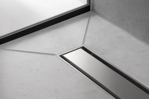 Miniatura 10 de hansgrohe RainDrain Match - Drenaje de ducha lineal para 23 5/8 pulgadas, con marco de altura ajustable en cromo, drenaje rectangular de acero