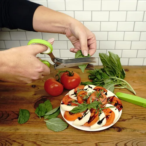 Miniatura 6 de Tijeras RSVP International, herramienta de cocina para frutas y verduras, apto para lavavajillas, color verde