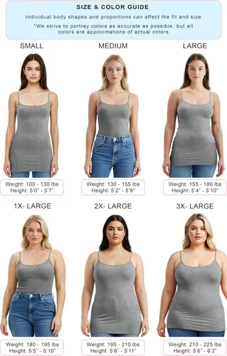 Miniatura 137 de Emmalise Camisola larga casual básica para mujer, con tirantes ajustables, top en capas