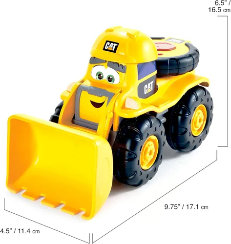 Miniatura 5 de CAT Construction Toys, Camión Cargador de Control Remoto RC - 10.5 Pulgadas de Largo, Controlador Apto para Niños, Controlador Guardable, Luces
