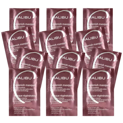 Miniatura 13 de Malibu C Replenish Hair Masque (1 paquete) - Acondicionador profundo ultra hidratante para reparación del cabello - Fórmula reparadora con aceite