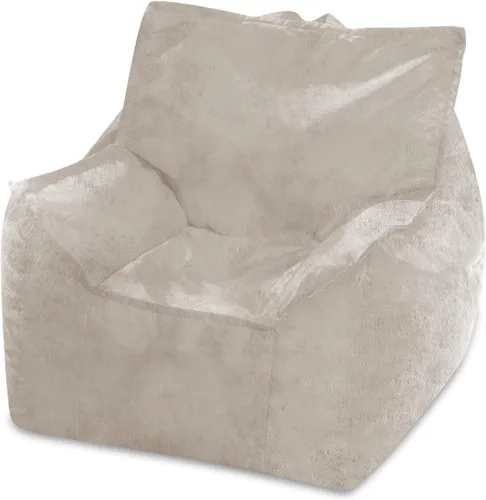 Miniatura 156 de Posh Beanbags - Sillón puff grande, 38 pulgadas, color azul rey sólido Nylon suave - Azul real
