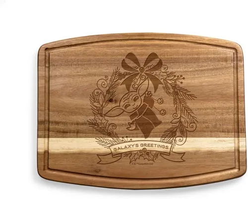 Miniatura 9 de PICNIC TIME Star Wars Boba Fett Ovale Tabla de cortar de acacia Tabla de servir Charcutería Tabla de queso con ranura de jugo, regalo de decoración