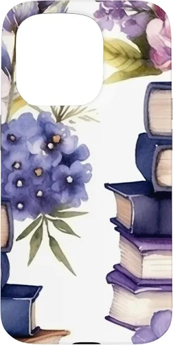 Miniatura 14 de Funda para iPhone 12 Pro Max Book Lover Purple Flower