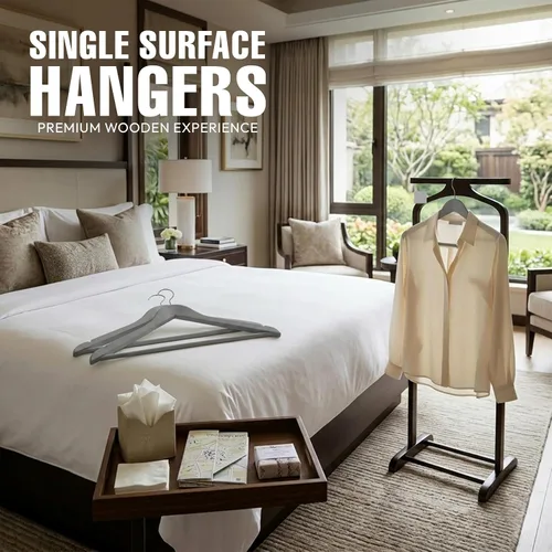 Miniatura 2 de Utopia Home Perchas de madera de alta calidad, paquete de 30 – Percha duradera y delgada – Percha para trajes con gancho giratorio de 360 grados