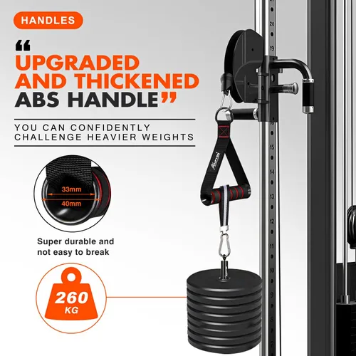 Miniatura 3 de HPYGN Mango de ejercicio, equipo de fitness de repuesto para pilates, yoga, entrenador de fuerza, gimnasio en casa extraíble, rojo, gris, azul mango