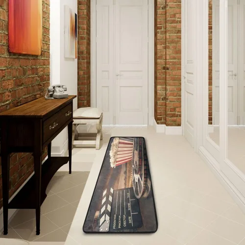 Miniatura 6 de Kigai Alfombra de pasillo de palomitas de maíz para cine de 24 x 72 pulgadas, ultra suave, antideslizante, lavable, para cocina, baño, entrada
