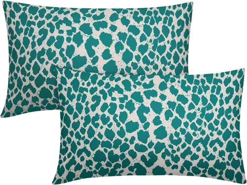 Miniatura 28 de Juego de 2 fundas de almohada de 16 x 16 pulgadas con estampado de leopardo, diseño de leopardo, con cremallera, decoración del hogar para sofá