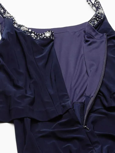 Miniatura 7 de Alex Evenings Vestido tipo chaqueta de 2 piezas para mujer con ribete de lentejuelas