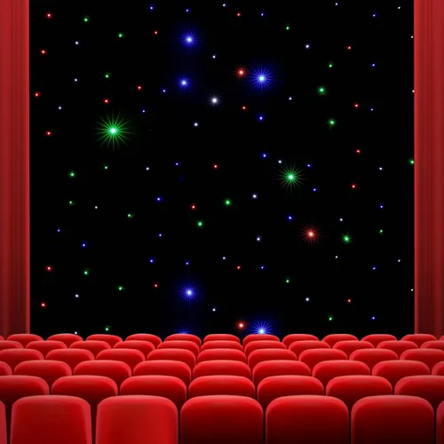 Cortina de Fondo de Estrellas LED de 20 pies x 10 pies, Luz de Telón de Escenario Multicolor Cielo Estrellado Tela Cortina DMX512 para Bodas Eventos