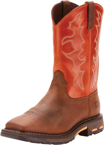 Miniatura 7 de Ariat Workhog botas de trabajo anchas, con puntera cuadrada, para hombre Marrón