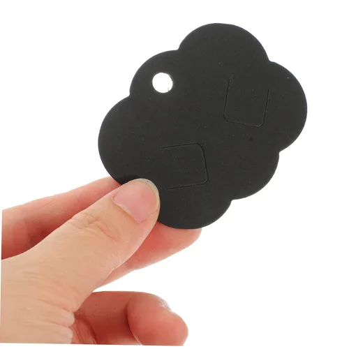 Miniatura 6 de WOONEKY Clip para el cabello Tarjetas de visualización 100 unids papel joyería tarjetas agujeros para pantalla horquilla titular