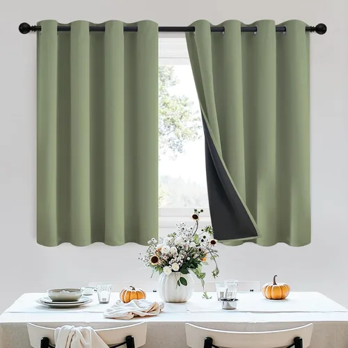 Miniatura 69 de SimpleHome - Cortinas opacas 100% para recámara, cortinas de ventana con ojales beige, con aislamiento térmico, cortinas de oscurecimiento