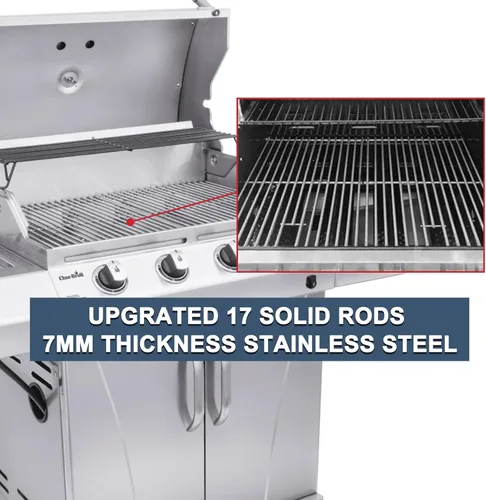 Miniatura 6 de Rejillas de repuesto de 17 pulgadas para Nexgrill 4 Burner 720-0830H, 720-0783E, 720-0830X, 5 quemadores 720-0888N, 720-0888, 720-0888S, Charbroil