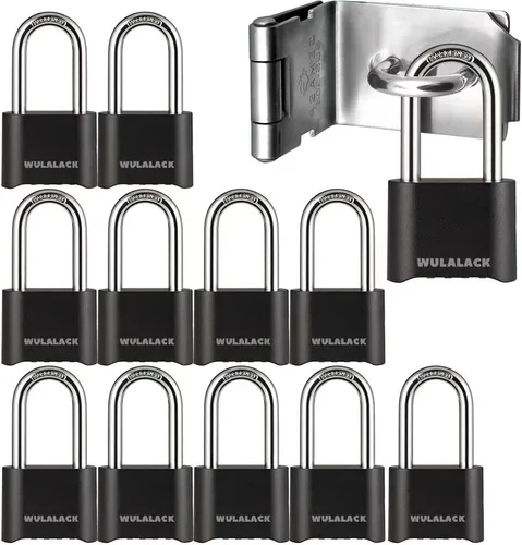 Miniatura 10 de WULALACK Candado de Combinación de 4 Dígitos de Servicio Pesado, Candado de Combinación Resistente a la Intemperie para Uso Exterior – Adecuado