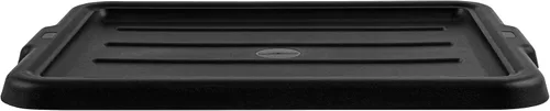 Miniatura 9 de Restaurantware - Solo tapa: RW Clean 23.2 pulgadas x 16.9 pulgadas, 1 tapa a presión para caja de autobús - Con asas, tapa de plástico negro