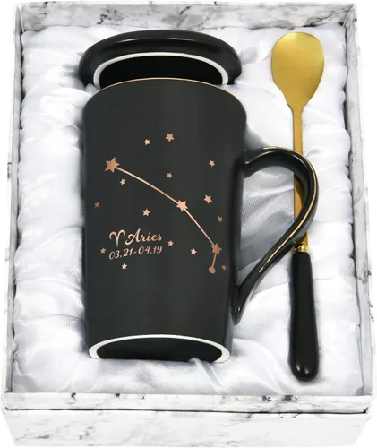 Miniatura 13 de YHRJWN Regalos de Acuario para Mujeres, Taza de Café de Constelación de Acuario, Regalos de Cumpleaños de Enero y Febrero para Mujeres Amantes