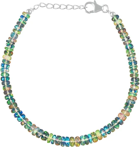Multi Gemstone Link Choker Bracelet