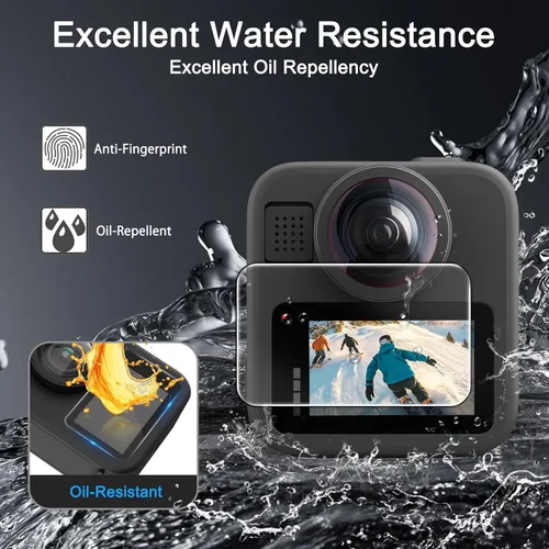 Miniatura 2 de FiTSTILL Protector de pantalla de vidrio templado para Go Pro MAX2/MAX360 2025/MAX Fusion (2019), resistente a los arañazos, pantalla LCD de vidrio