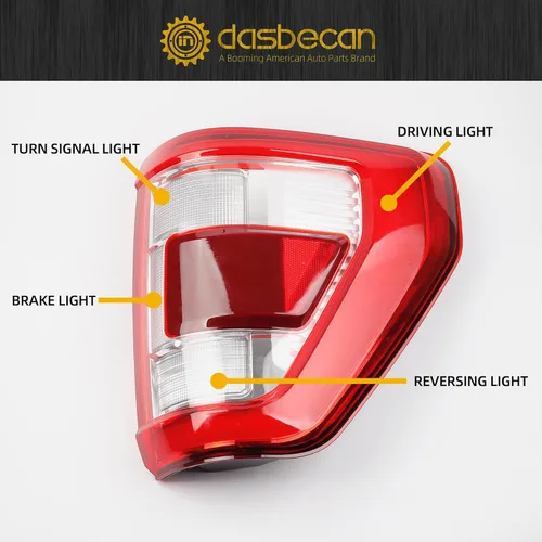 Miniatura 7 de Dasbecan Luz trasera lateral derecha del pasajero compatible con Ford F150 King Ranch 2021 2022 2023 Lariat Limited Platinum con ubicación