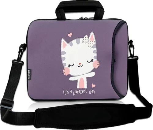 Miniatura 15 de RICHEN - Bolso cruzado con asa para laptops, iPads, libros electrónicos y tabletas infantiles, con bolsillo Flores