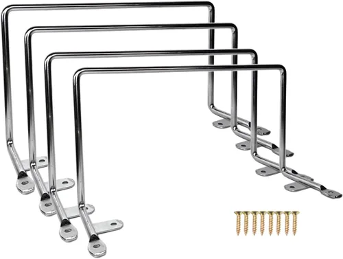 Miniatura 6 de Benbuoo Tapón de barra de retención de colchón, 2 unidades, soporte de metal cromado antideslizante en su lugar para colchones de más de 10 pulgadas