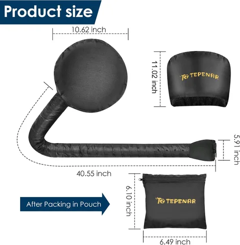 Miniatura 6 de TEPENAR Gorro de secador de pelo – Gorra con capucha ajustable extra grande extra grande para un peinado y cuidado rápidos